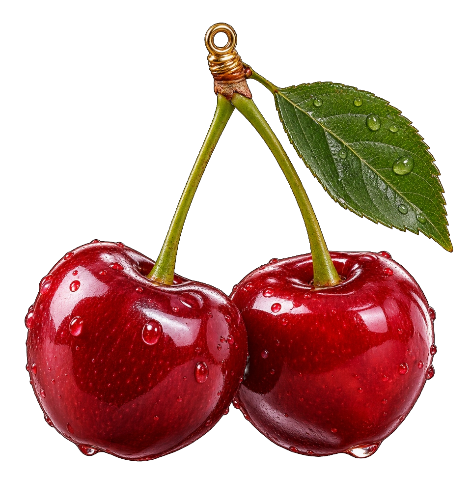 Ruby Cherries Charm